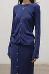 BASERANGE 25 Spring/Summer Drip Skirt/Cardigan Portugal BAS-KDRC-LI-SU25-MEZ BLUE Cardigan (DRDR)